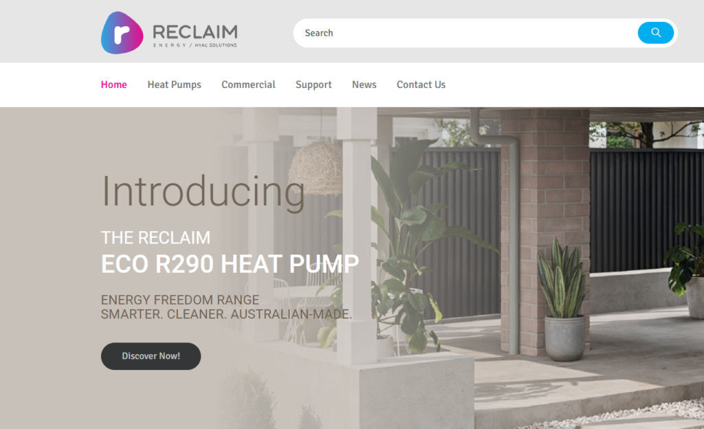 Reclaim Energy website