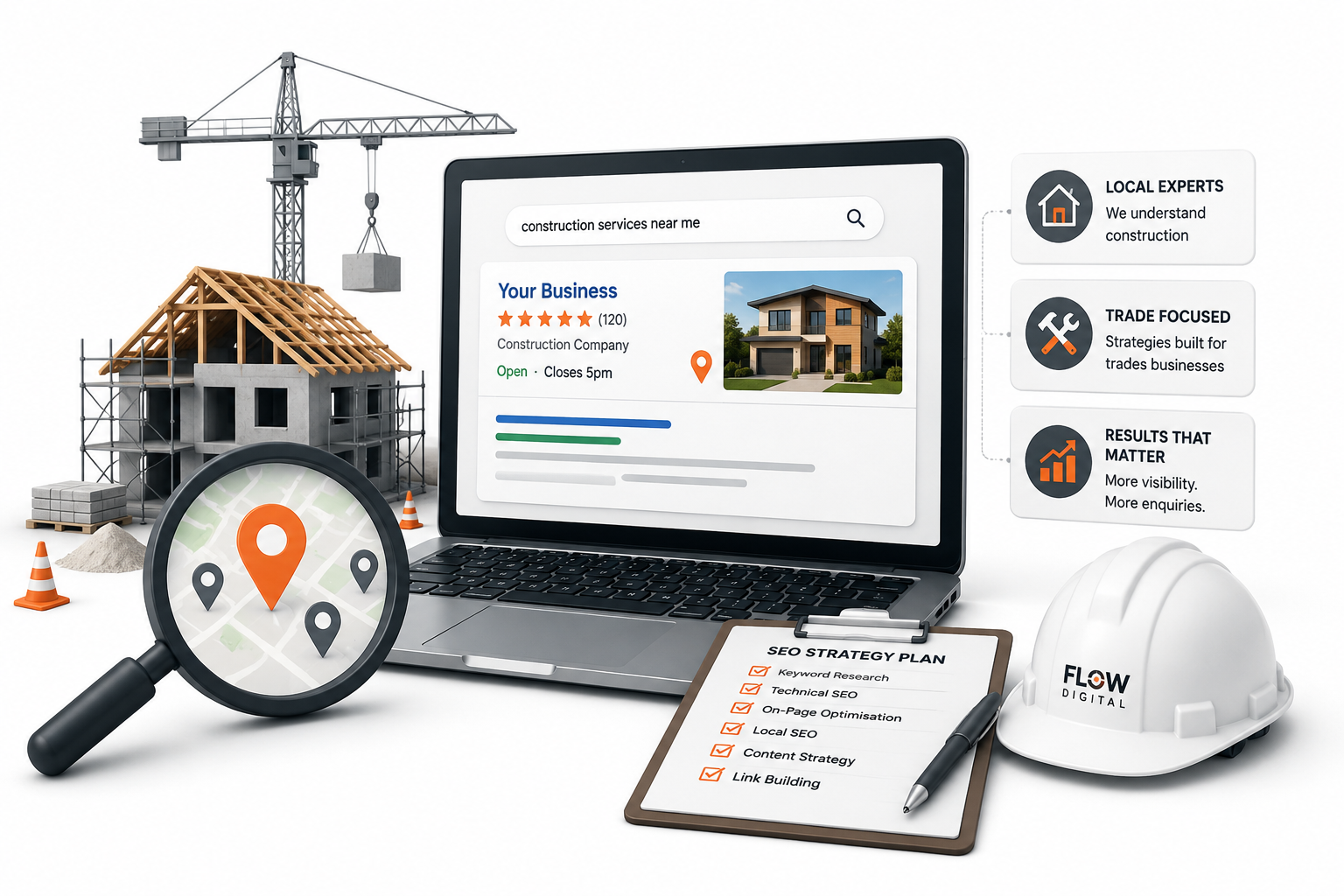 Why choose Flow Digital for your construction SEO​